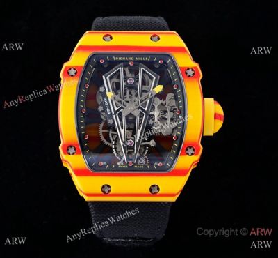 Luxury Replica Richard Mille Rafael Nadal RM27-03 Tourbillon Limited Edition RM Factory Black Strap